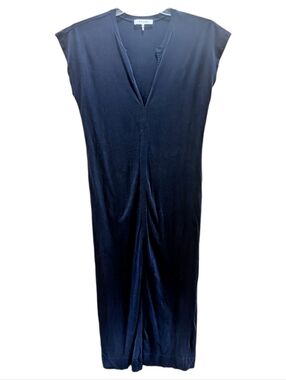 frame ruched mixed media maxi dress Frame Denim | Dresses | Frame Nwt Ruched Mixed Media Maxi Dress In Bone Size Large